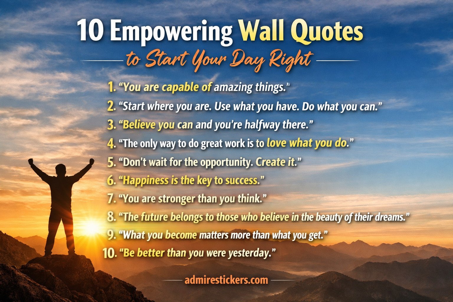 10 Empowering Wall Quotes to Start Your Day Right 1 10 Empowering Wall Quotes to Start Your Day Right