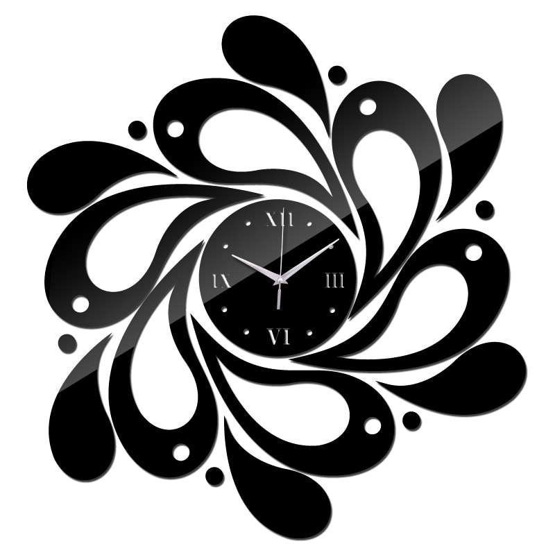 Diy Mirror Sticker Acrylic Clock