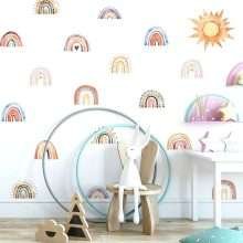 Cartoon Animals Rainbow Wall Decal Decorations