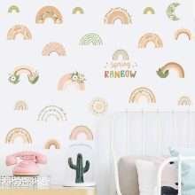 Cartoon Animals Rainbow Wall Decal Decorations