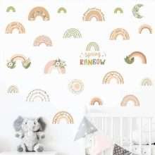 Cartoon Animals Rainbow Wall Decal Decorations