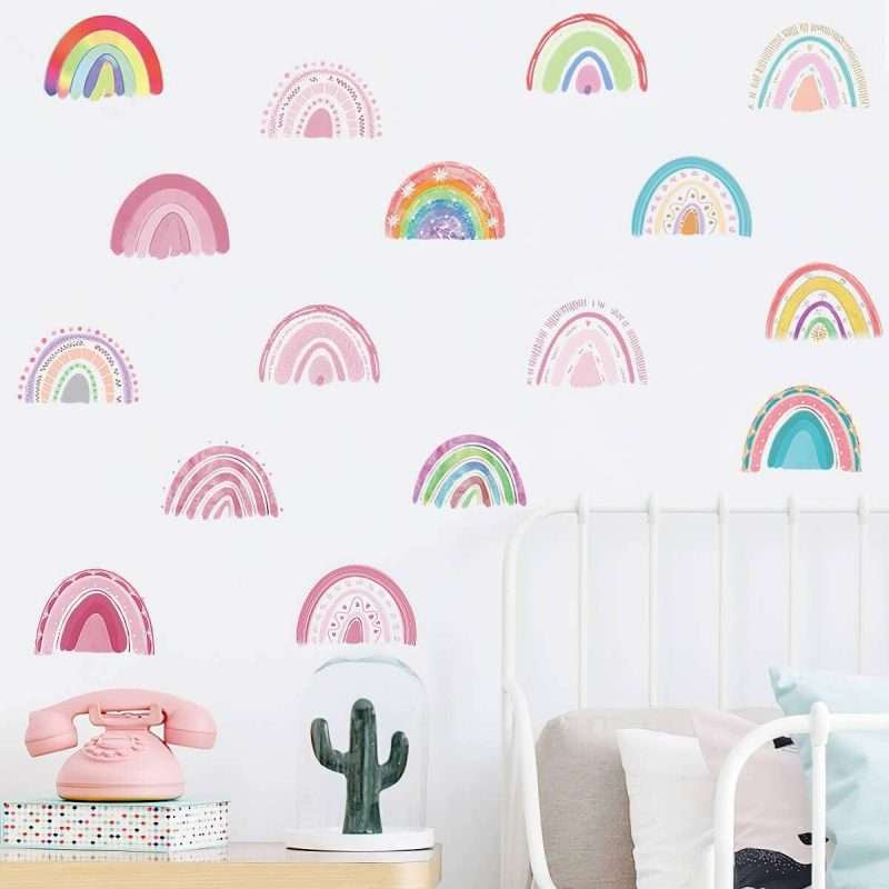 Cartoon Animals Rainbow Wall Decal Decorations