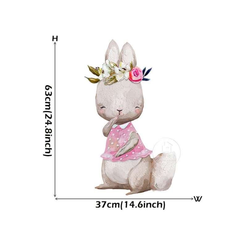 Cartoon Bunny Nursery Decals Girl
