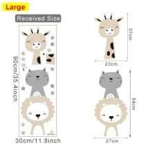 Cartoon Cute Lion Bunny Bear Deer Stars Nursery Wall Decor