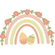 Cartoon Flower Rainbow Wall Stickers