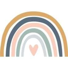 Cartoon Heart Rainbow Wall Stickers