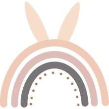 Cartoon Rabbit Rainbow Wall Stickers