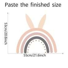 Cartoon Rabbit Rainbow Wall Stickers