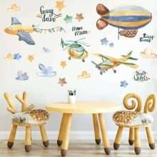 Cartoon Space Astronaut Nursery Decals Boy