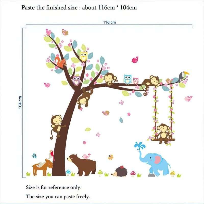 Forest Animals Tree Decals for Nursery