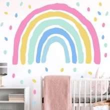 Hand Painted Large Rainbow Wall Decal