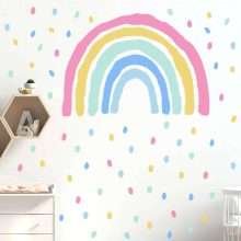 Hand Painted Large Rainbow Wall Decal