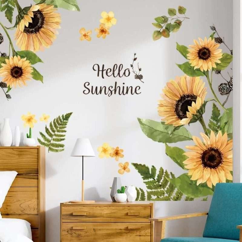 Home Decor Murals Sunflower Wall Decals