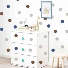 Morandi Color Dots Wall Decals for Kids