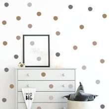 Morandi Color Dots Wall Decals for Kids