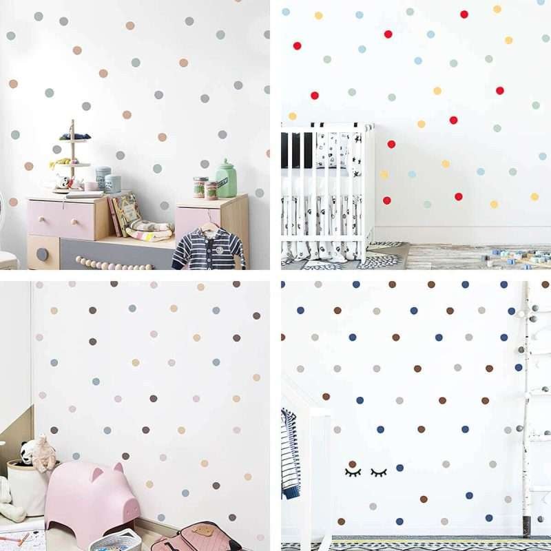 Morandi Color Dots Wall Decals for Kids