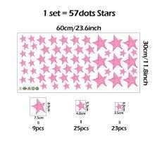 Pink Clouds Stars Wall Stickers