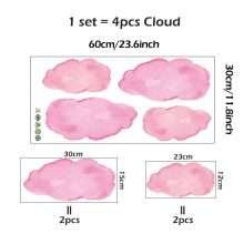 Pink Clouds Stars Wall Stickers