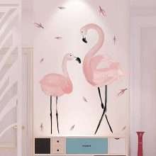 Pink Flamingo Nursery Wall Stickers