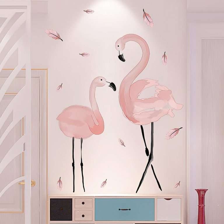 Pink Flamingo Nursery Wall Stickers Admire Stickers