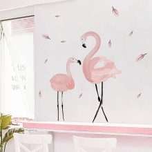 Pink Flamingo Nursery Wall Stickers