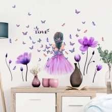 Plant Butterfly Floral Wall Stickers