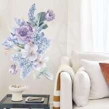 Romantic Purple Flower Wall Decals