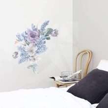 Romantic Purple Flower Wall Decals