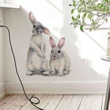 Two Cute Rabbits Nursery Wall Decals