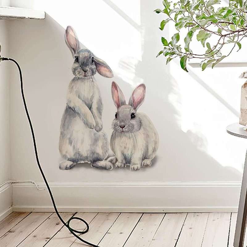 Two Cute Rabbits Nursery Wall Decals