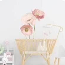 Watercolor Home Decor Pink Flower Wall Decals