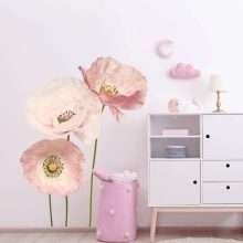 Watercolor Home Decor Pink Flower Wall Decals 3