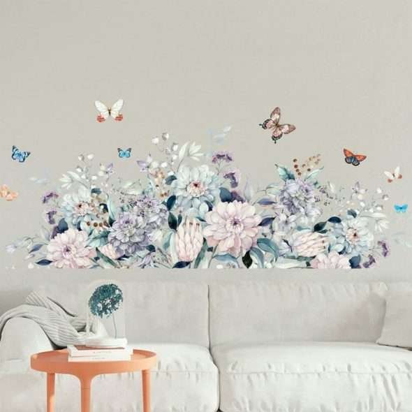 Watercolor Vinyl Wall Decal Floral - Admire Stickers