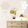 Hexagon Wall Stickers Removable Mirror Decals