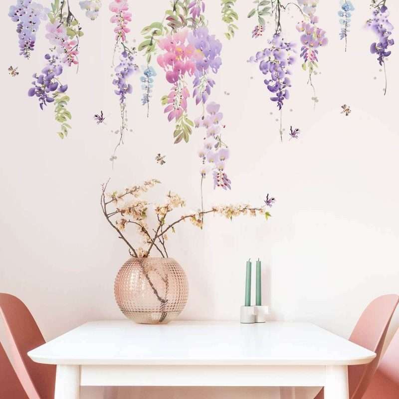 DIY Romantic Floral Wall Decals
