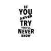 If You Never Try You'll Never Know Inspiration Wall Quotes