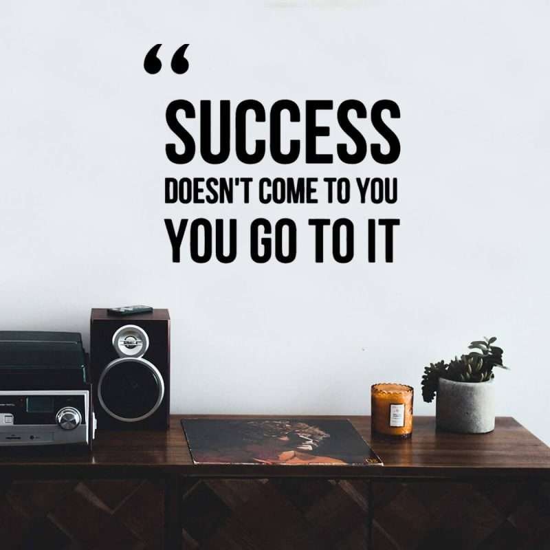 Success Doesn't Come to You You Go to It Motivational Wall Quotes