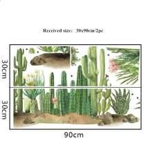 Green Cactus Room Decoration Wall Stickers