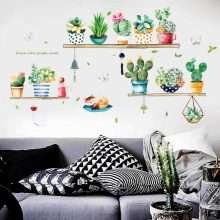 Self-adhesive Cactus Potted Wall Art