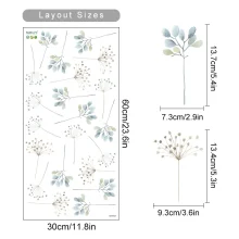 Floral Plants Wall Sticker Boho Wall Decals