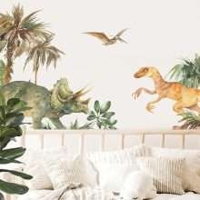 Cartoon Dinosaur Park Watercolor Wall Stickers