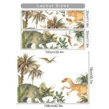 Cartoon Dinosaur Park Watercolor Wall Stickers