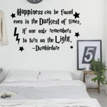 Happiness Can Be Found Even In The Darkest of Times Inspirational Quotes Vinyl Wall Stickers