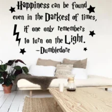 Happiness Can Be Found Even In The Darkest of Times Inspirational Quotes Vinyl Wall Stickers