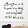 Accept and Let Go Inspirational Wall Stickers 1