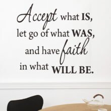 Accept and Let Go Inspirational Wall Stickers 1