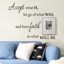 Accept and Let Go Inspirational Wall Stickers 1