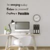 Be Amazing Today Believe In Yourself Inspirational Wall Quotes