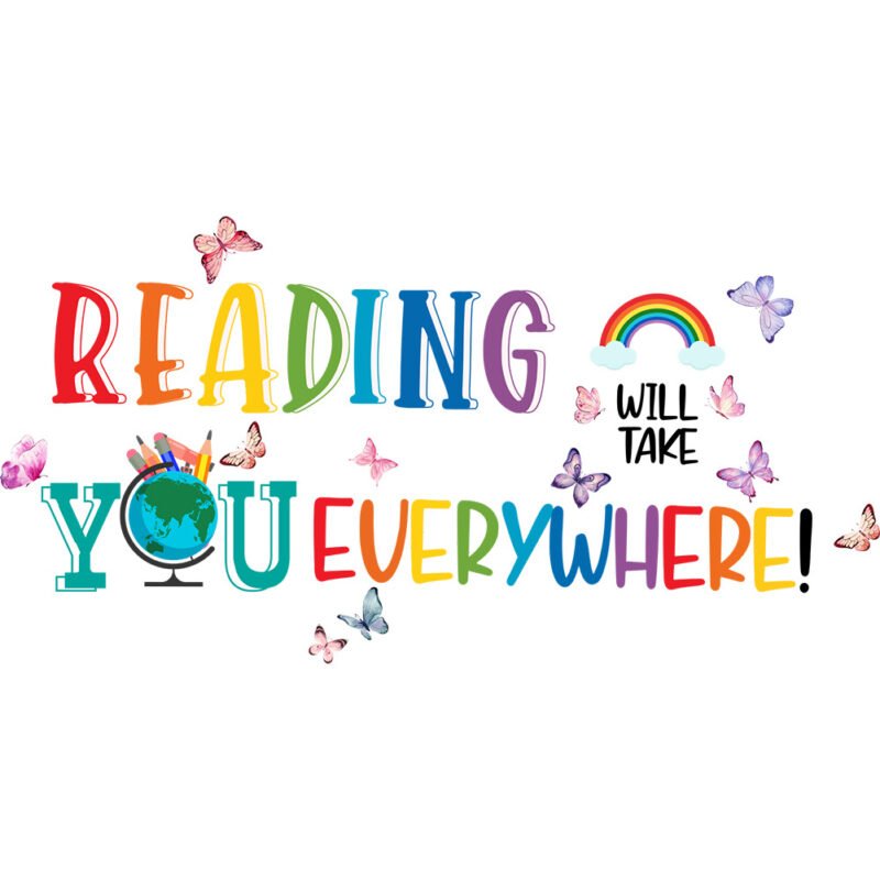 Reading Will Take You Everywhere Inspirational Wall Quote 2