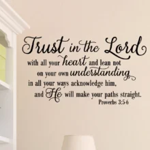 Trust in The Lord with All Your Heart Bible Quotes Wall Stickers